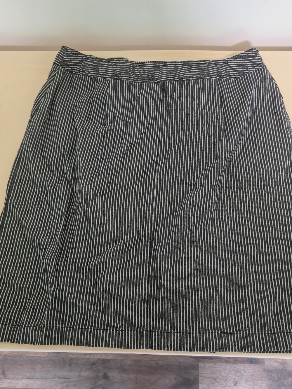 Larry Levine Black and White Striped Pencil Skirt Cotton - Picture 3 of 8